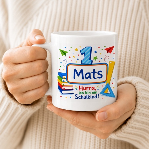 Tasse »Mats Hurra, ich bin ein Schulkind!«