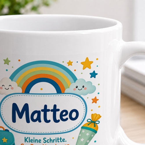 Tasse »Matteo Kleine Schritte. Großes Abenteuer.«