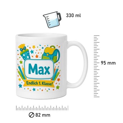 Tasse »Max Endlich 1. Klasse!«