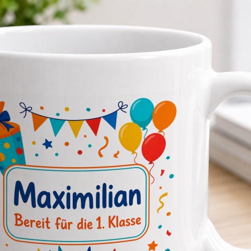 Tasse »Maximilian Bereit für die 1. Klasse«
