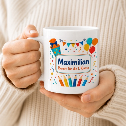 Tasse »Maximilian Bereit für die 1. Klasse«