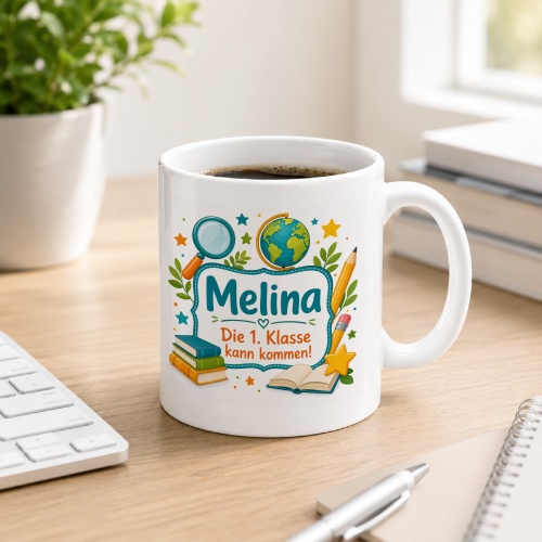 Tasse »Melina Die 1. Klasse kann kommen!«