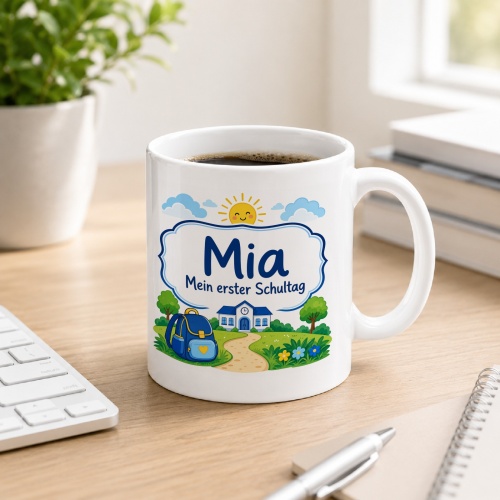 Tasse »Mia Mein erster Schultag«