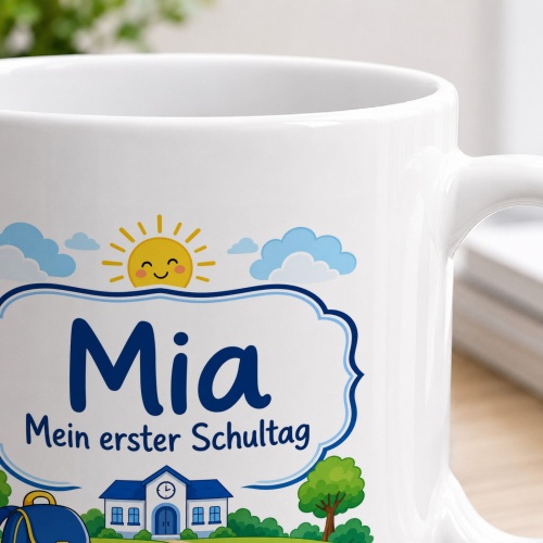 Tasse »Mia Mein erster Schultag«