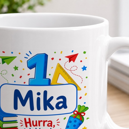 Tasse »Mika Hurra, ich bin ein Schulkind!«