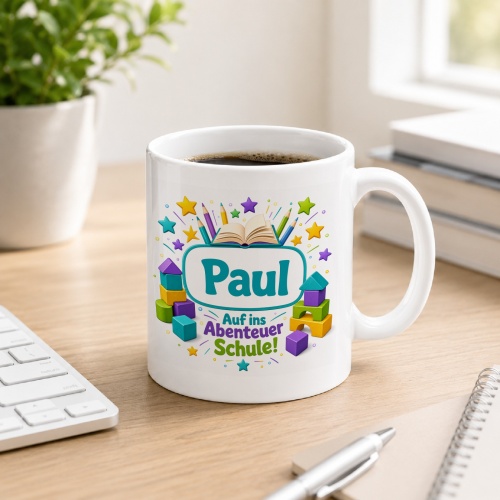 Tasse »Paul Auf ins Abenteuer Schule!«