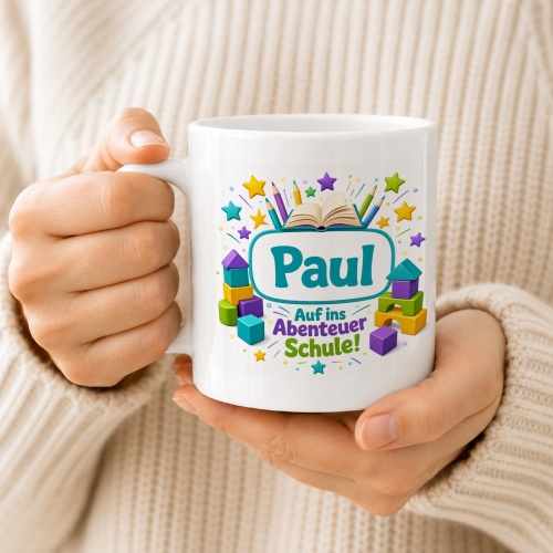 Tasse »Paul Auf ins Abenteuer Schule!«