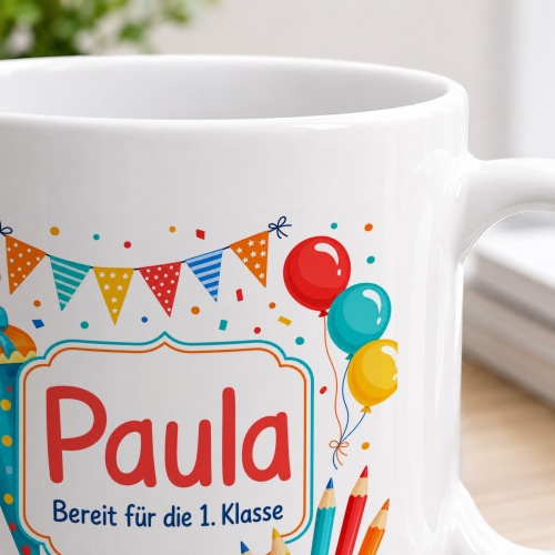 Tasse »Paula Bereit für die 1. Klasse«