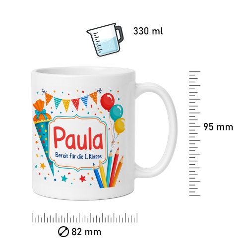 Tasse »Paula Bereit für die 1. Klasse«
