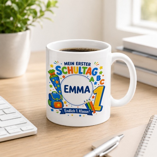 Tasse »Mein erster Schultag Emma Endlich 1....
