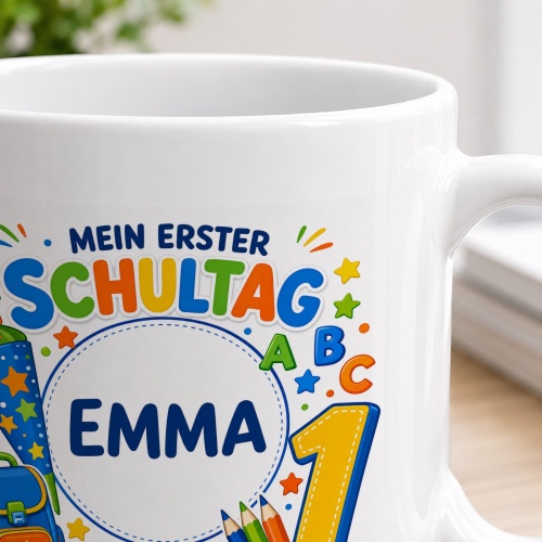 Tasse »Mein erster Schultag Emma Endlich 1. Klasse!«