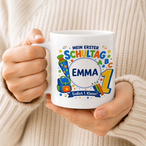 Tasse »Mein erster Schultag Emma Endlich 1. Klasse!«