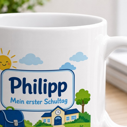 Tasse »Philip Mein erster Schultag«