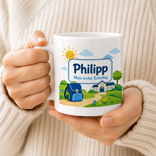 Tasse »Philip Mein erster Schultag«