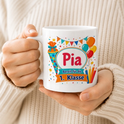 Tasse »Pia Bereit für die 1. Klasse«