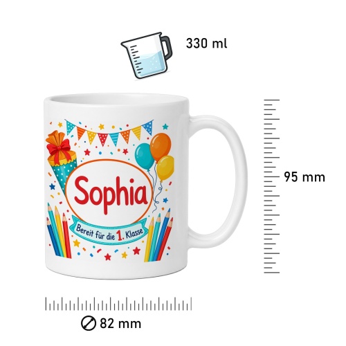 Tasse »Sophia Bereit für die 1. Klasse«