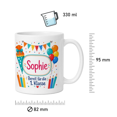 Tasse »Sophie Bereit für die 1. Klasse«