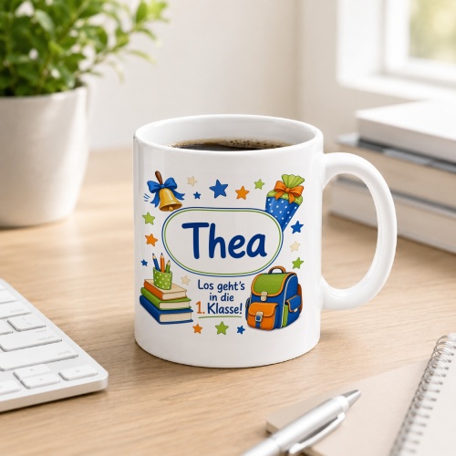 Tasse »Thea Los gehts in die 1. Klasse!«