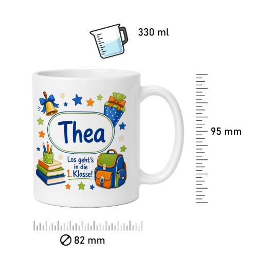 Tasse »Thea Los gehts in die 1. Klasse!«