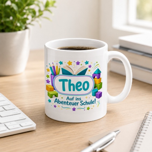 Tasse »Theo Auf ins Abenteuer Schule!«