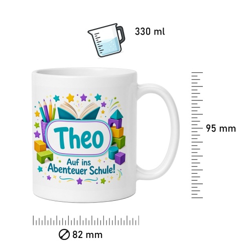 Tasse »Theo Auf ins Abenteuer Schule!«