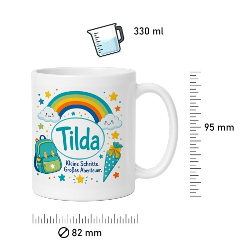 Tasse »Tilda Kleine Schritte. Großes Abenteuer.«
