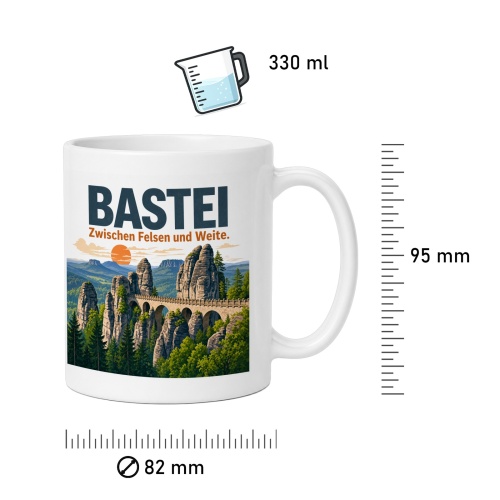 Tasse »Bastei Zwischen Felsen und Weite.«