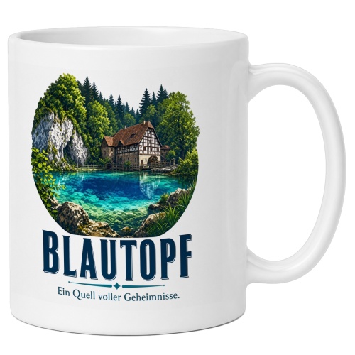 Tasse »Blautopf Ein Quell voller Geheimnisse.«