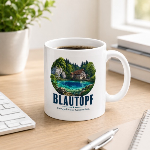 Tasse »Blautopf Ein Quell voller Geheimnisse.«