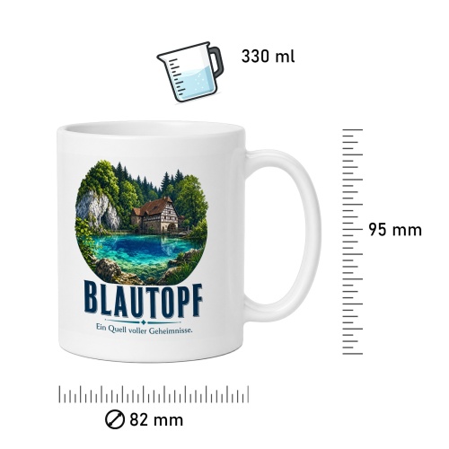 Tasse »Blautopf Ein Quell voller Geheimnisse.«