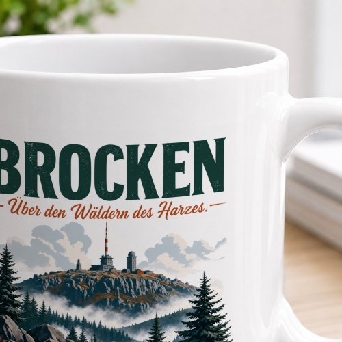 Tasse »Brocken Über den Wäldern des Harzes.«