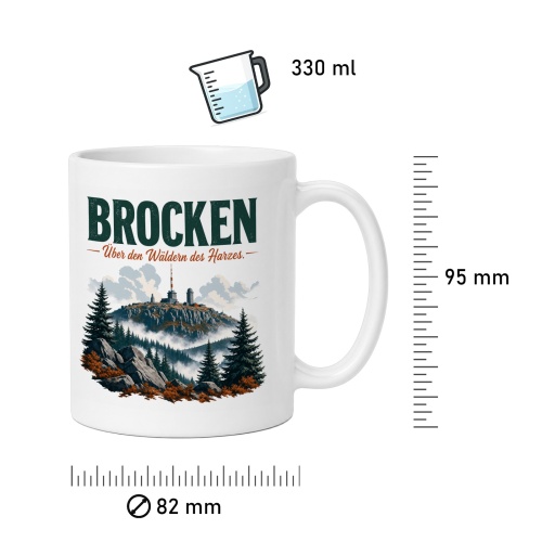 Tasse »Brocken Über den Wäldern des Harzes.«