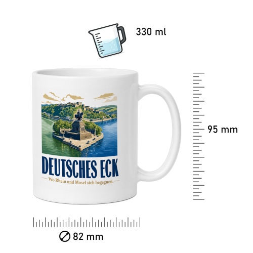 Tasse »Deutsches Eck Wo Rhein und Mosel sich begegnen«