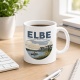 Tasse »Elbe Zwischen Felsen, Städten und weitem Land.«