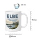 Tasse »Elbe Zwischen Felsen, Städten und weitem Land.«