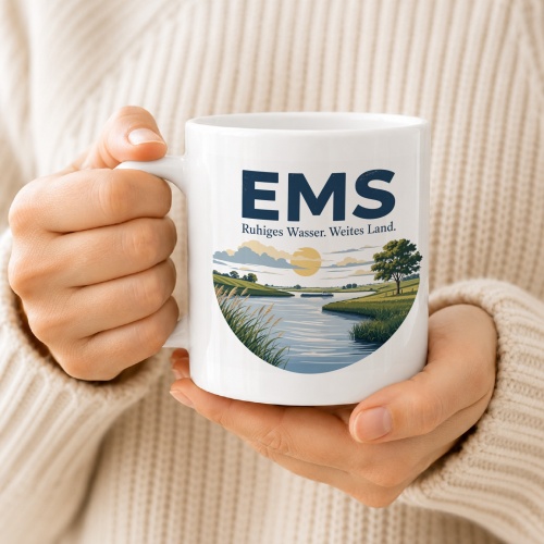 Tasse »Ems Ruhiges Wasser. Weites Land.«