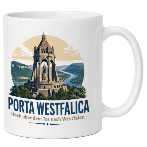 Tasse »Porta Westfalica Hoch über dem Tor nach...