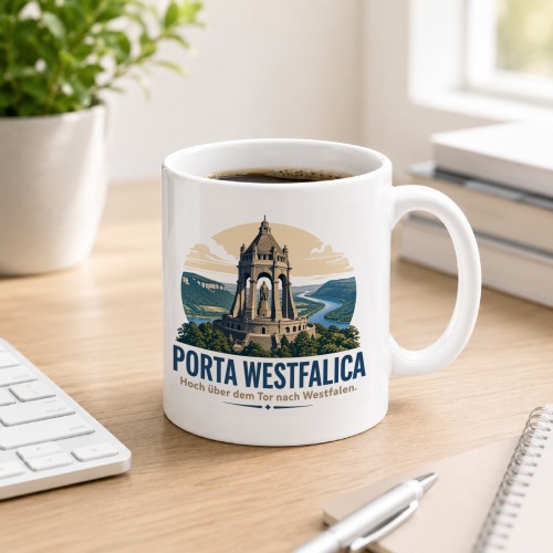 Tasse »Porta Westfalica Hoch über dem Tor nach...