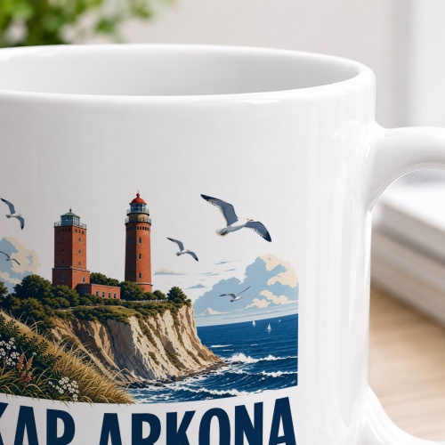 Tasse »Kap Arkona Leuchttürme über der Ostsee«