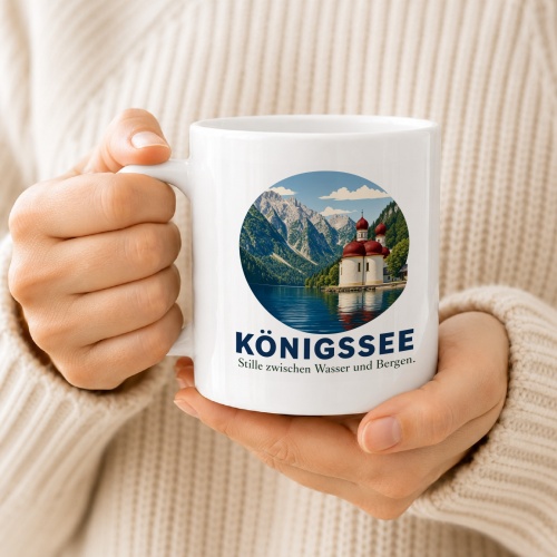 Tasse »Königssee Stille zwischen Wasser und Bergen.«