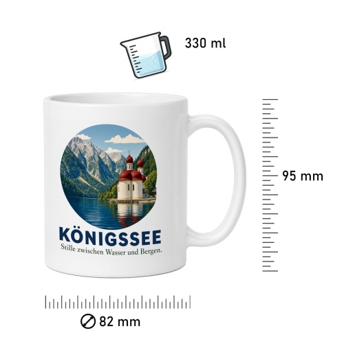 Tasse »Königssee Stille zwischen Wasser und Bergen.«