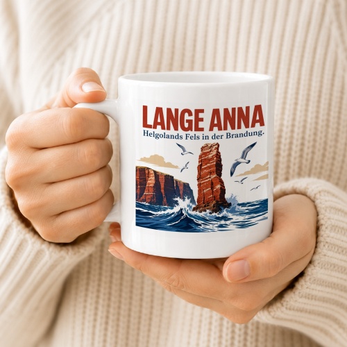 Tasse »Lange Anna Helgolands Fels in der Brandung«