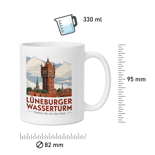 Tasse »Lüneburger Wasserturm Weitblick über der alten Stadt«