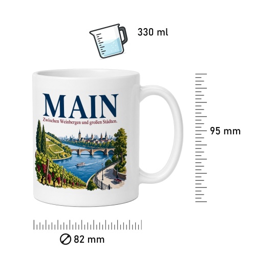 Tasse »Mainz Zwischen Weinbergen und großen Städten.«