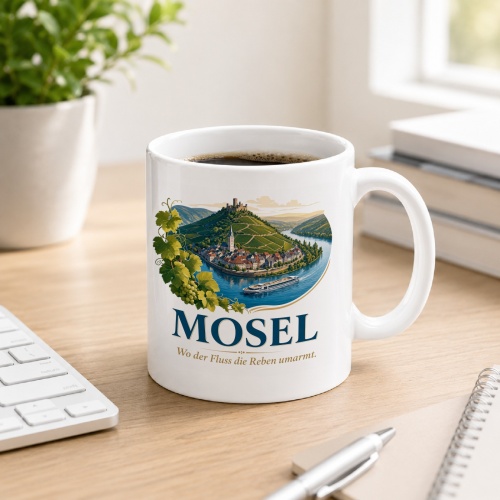 Tasse »Mosel Wo der Fluss die Reben umarmt.«