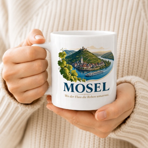 Tasse »Mosel Wo der Fluss die Reben umarmt.«