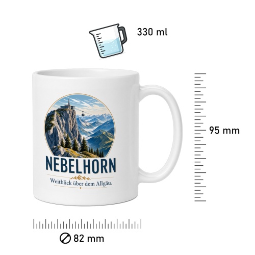 Tasse »Nebelhorn Weitblick über dem Allgäu.«