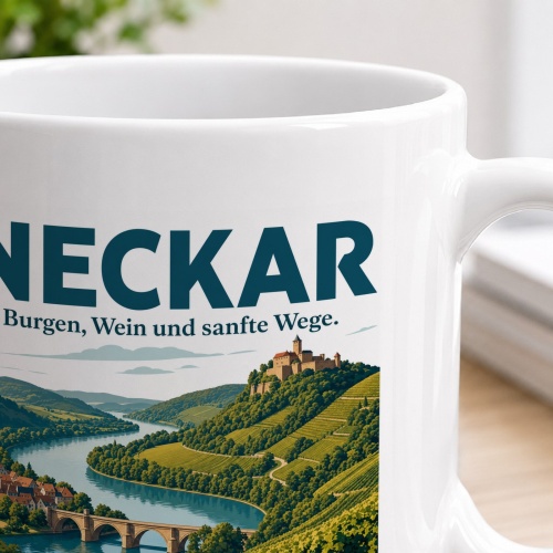 Tasse »Neckar Burgen, Wein und sanfte Wege.«