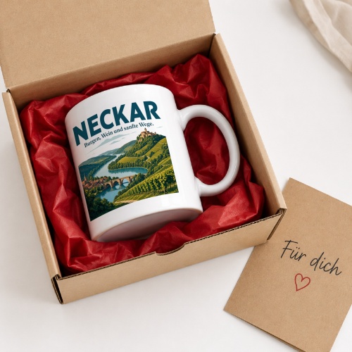 Tasse »Neckar Burgen, Wein und sanfte Wege.«