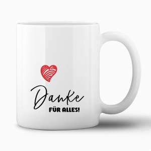 Tasse "Danke für alles!" (rot)